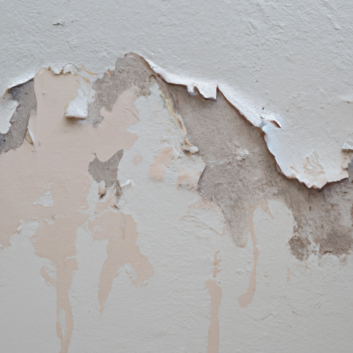 1. תמונה המציגה את ההשפעות המזיקות של רטיבות על קיר צבוע בצבע לא עמיד